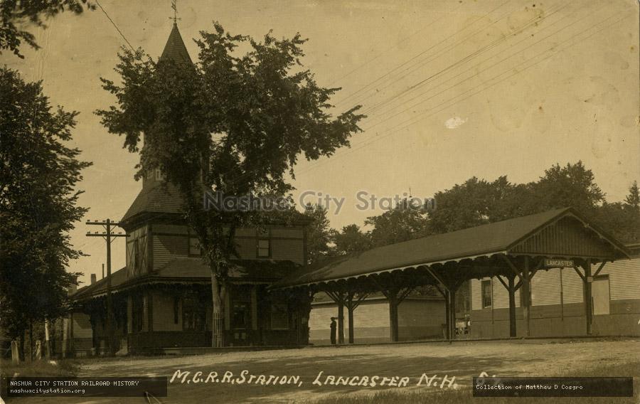 Postcard: Maine Central Railroad Station, Lancaster, New Hampshire